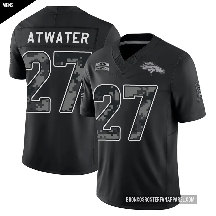 Youth Denver Broncos ＃27 Steve Atwater White Game Jersey
