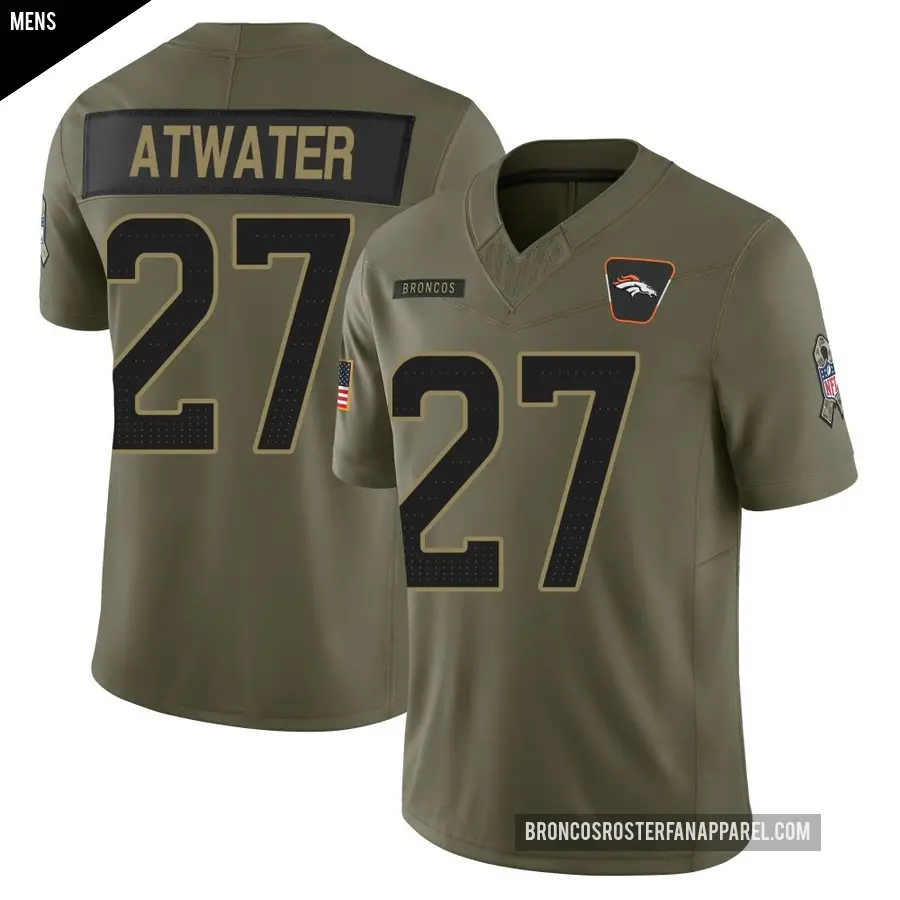 Youth Denver Broncos ＃27 Steve Atwater White Game Jersey