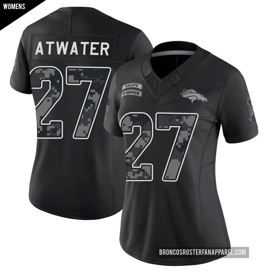 Youth Denver Broncos ＃27 Steve Atwater White Game Jersey
