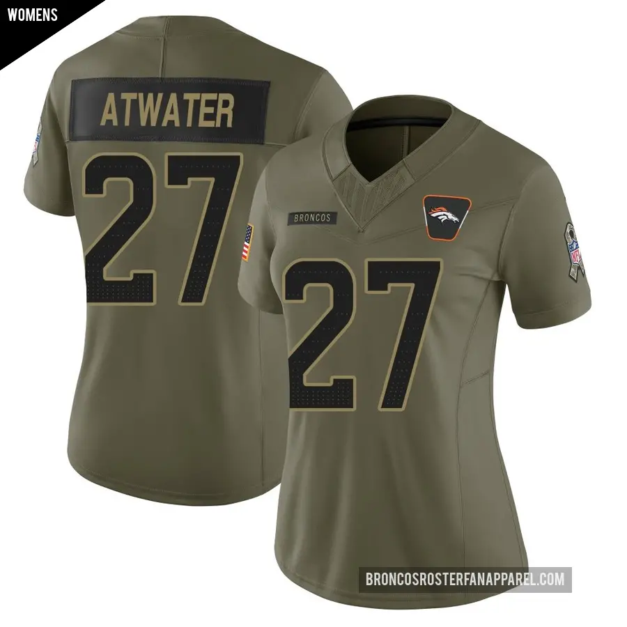 Youth Denver Broncos ＃27 Steve Atwater White Game Jersey